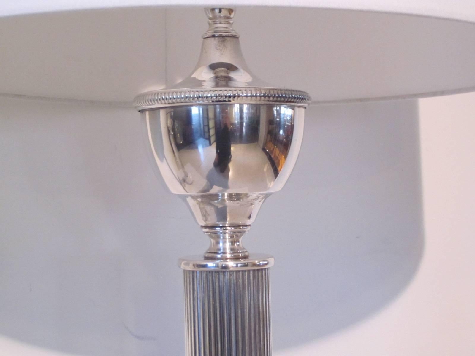 Regency Silver Plated Table Lamps