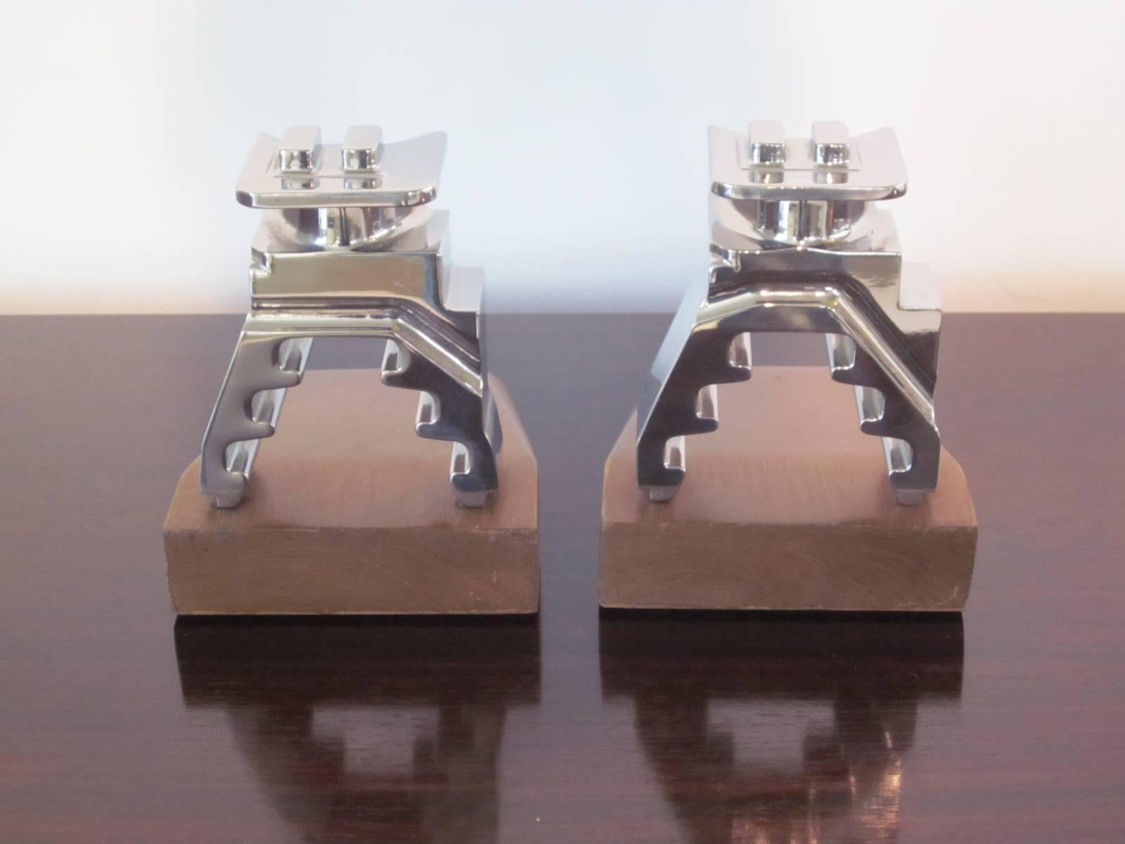 American Chromed Industrial Automotive Bookends