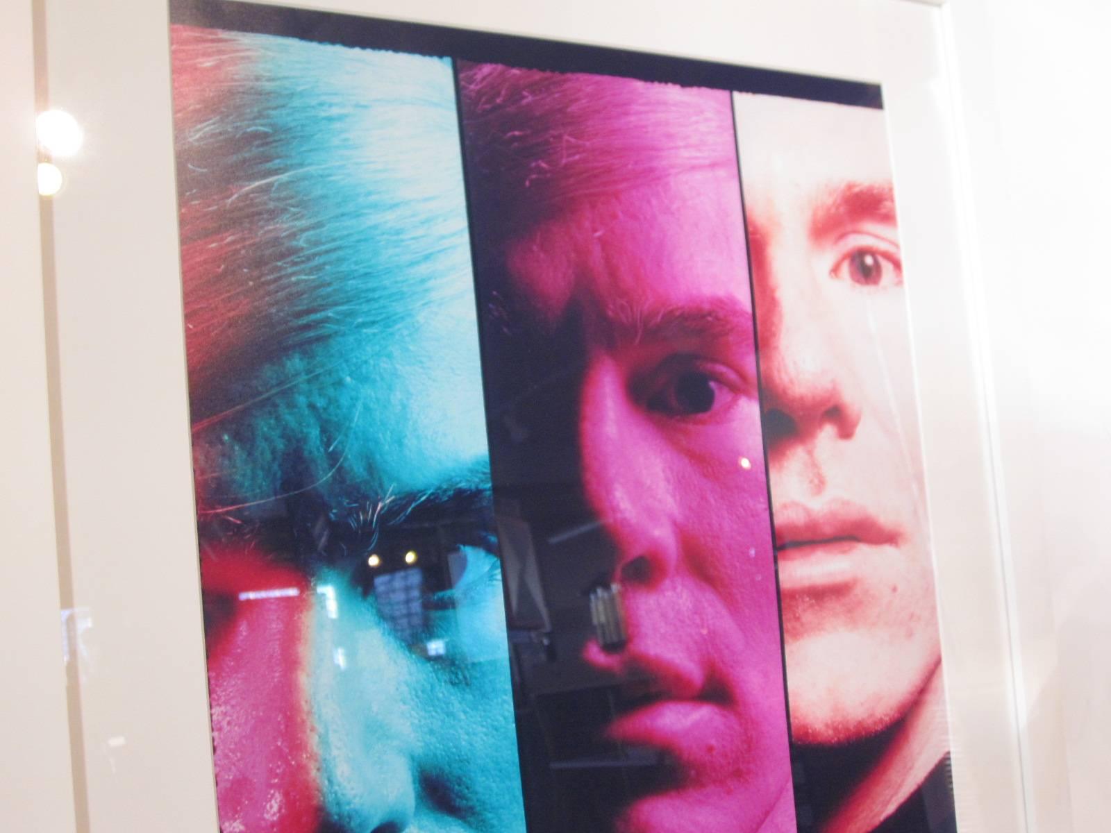 Andy Warhol portrait taken in 1968 by master photographer and printer Philippe Halsman (1906-1979) and in 1989 an edition of 100 portfolio of eight color chromogenic prints were done which sold out. This print is a proof from the artist archive.