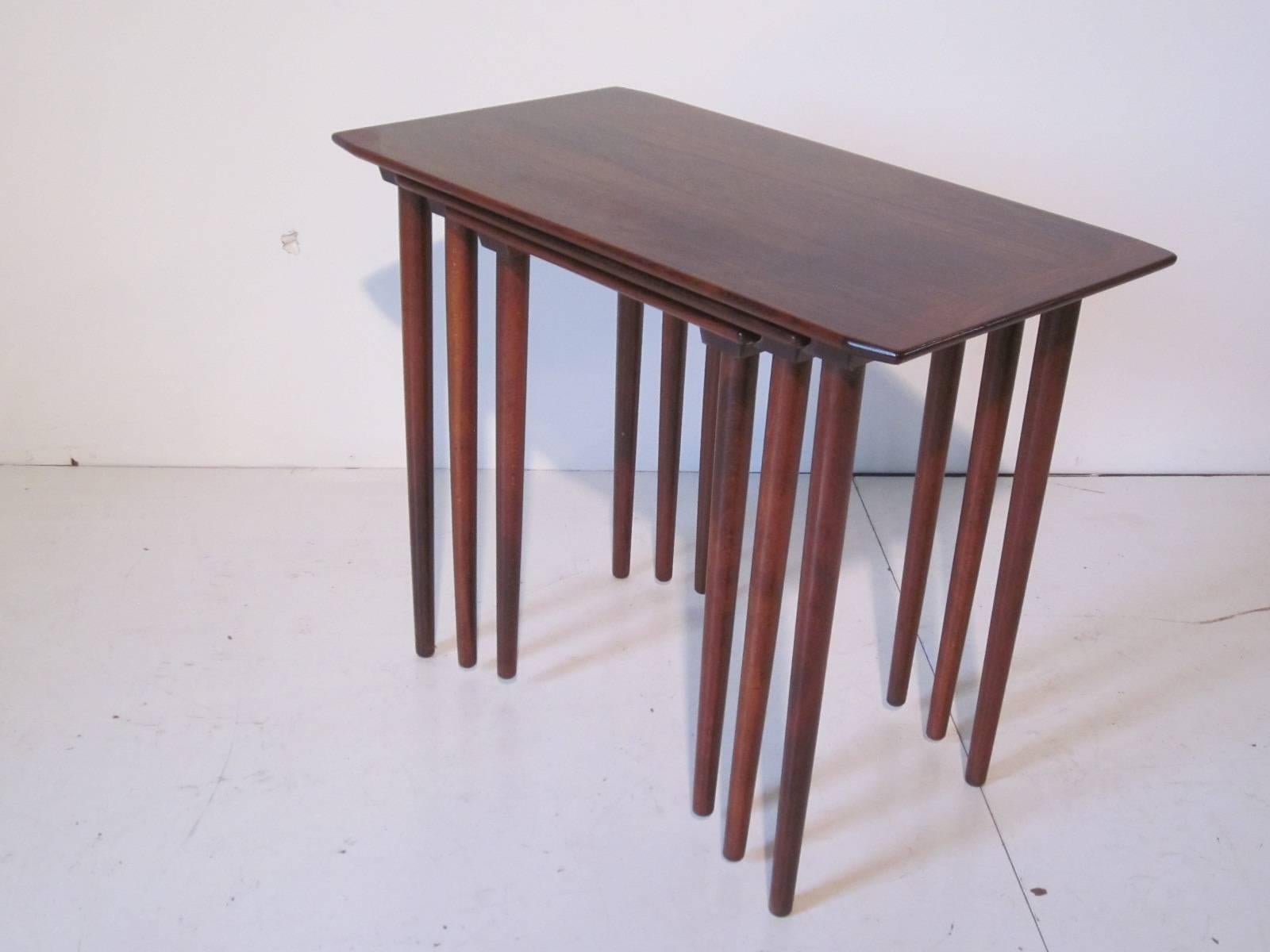 Mid-Century Modern Rosewood Nesting Tables