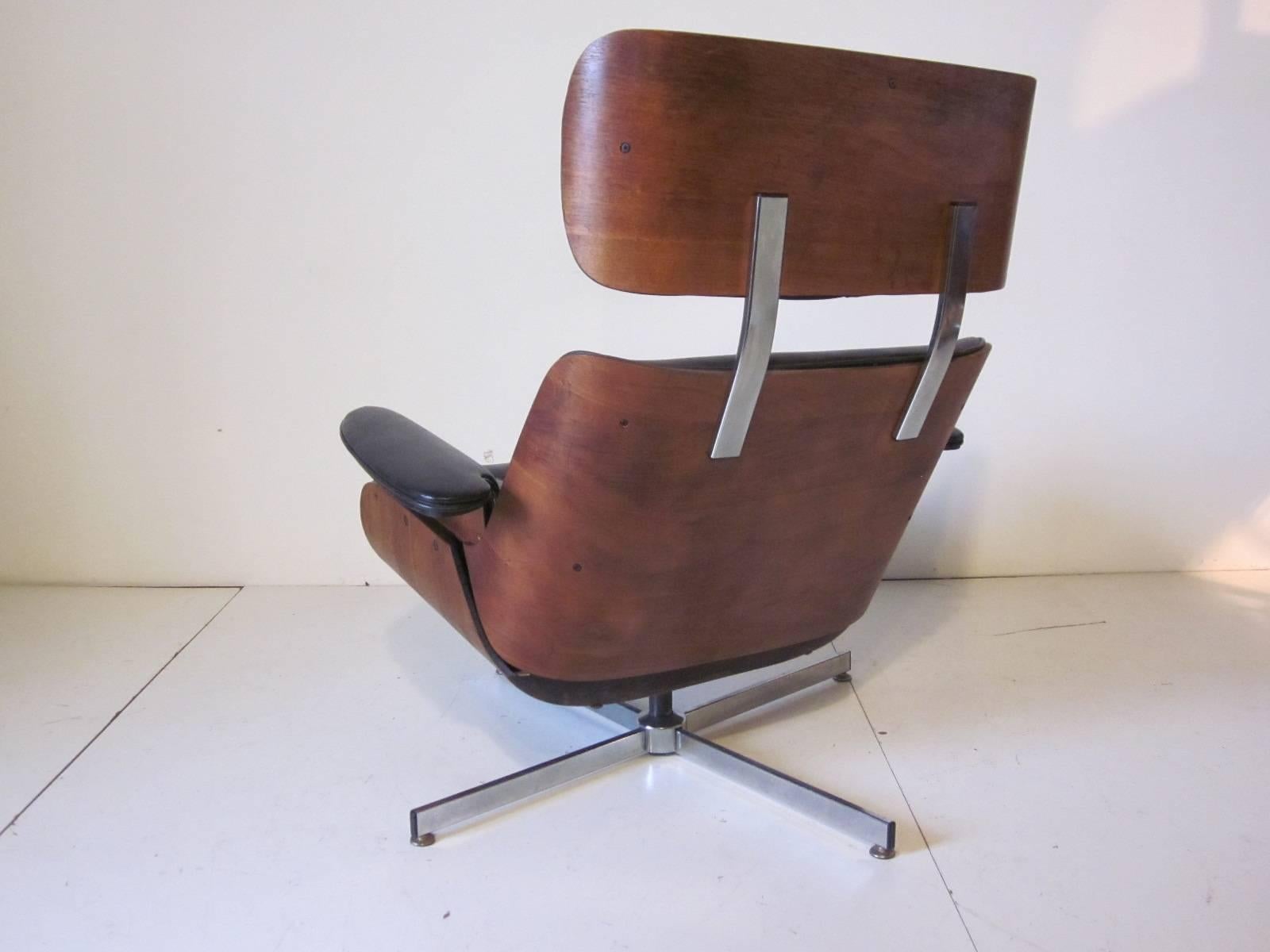 chair with attached footrest