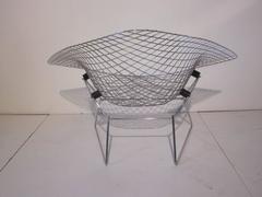 Harry Bertoia Chrome Large Diamond Chair for Knoll