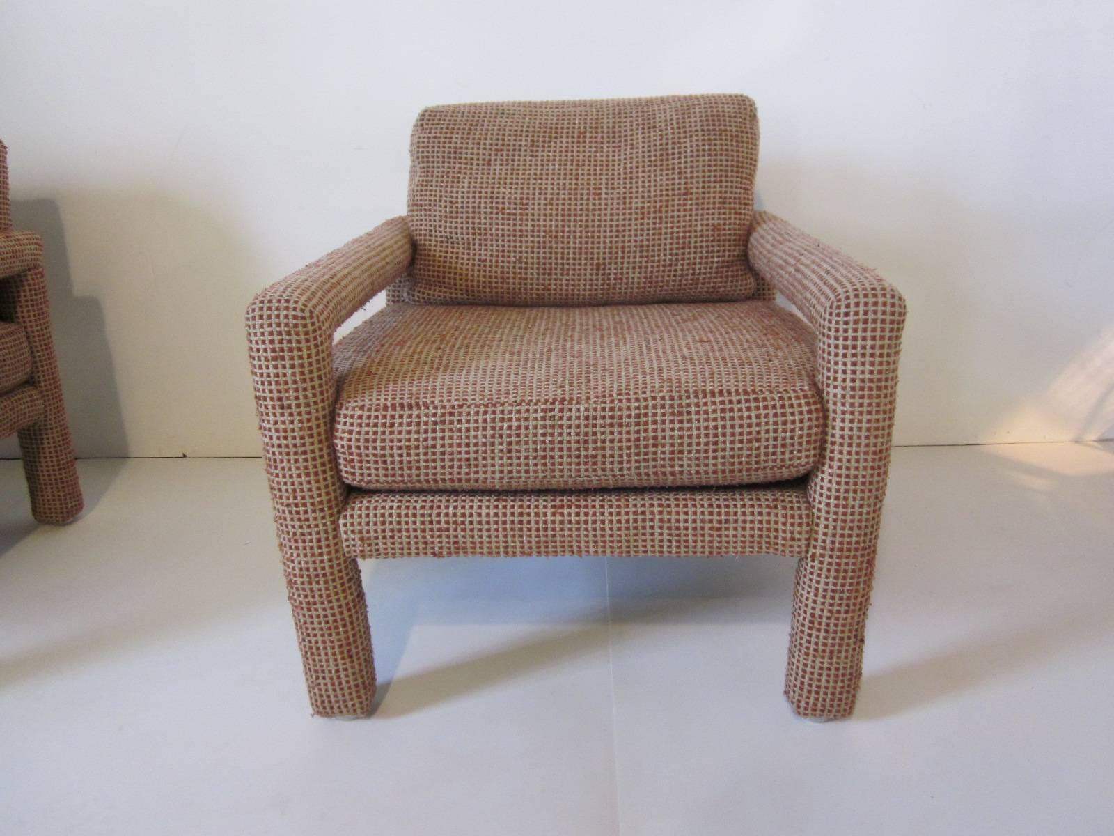 Drexel Upholstered Parson Styled Chairs In Excellent Condition In Cincinnati, OH