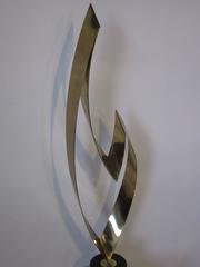 Curtis Jere Brass Flame Sculpture
