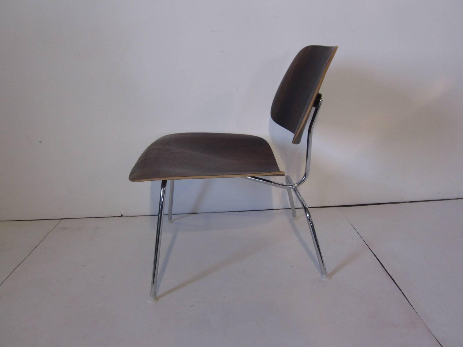 Mid-Century Modern Eames Rose Wood LCM Lounge Chair 