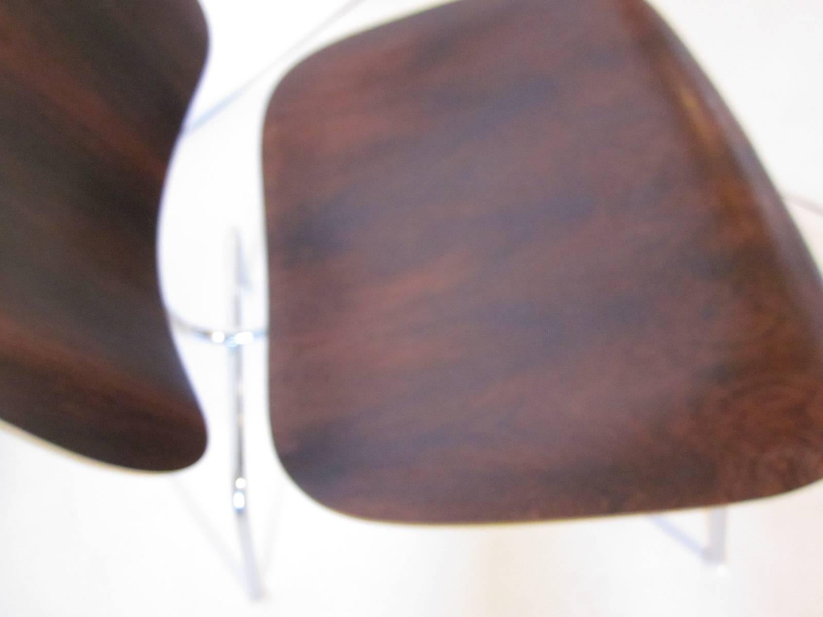 20th Century Eames Rose Wood LCM Lounge Chair 