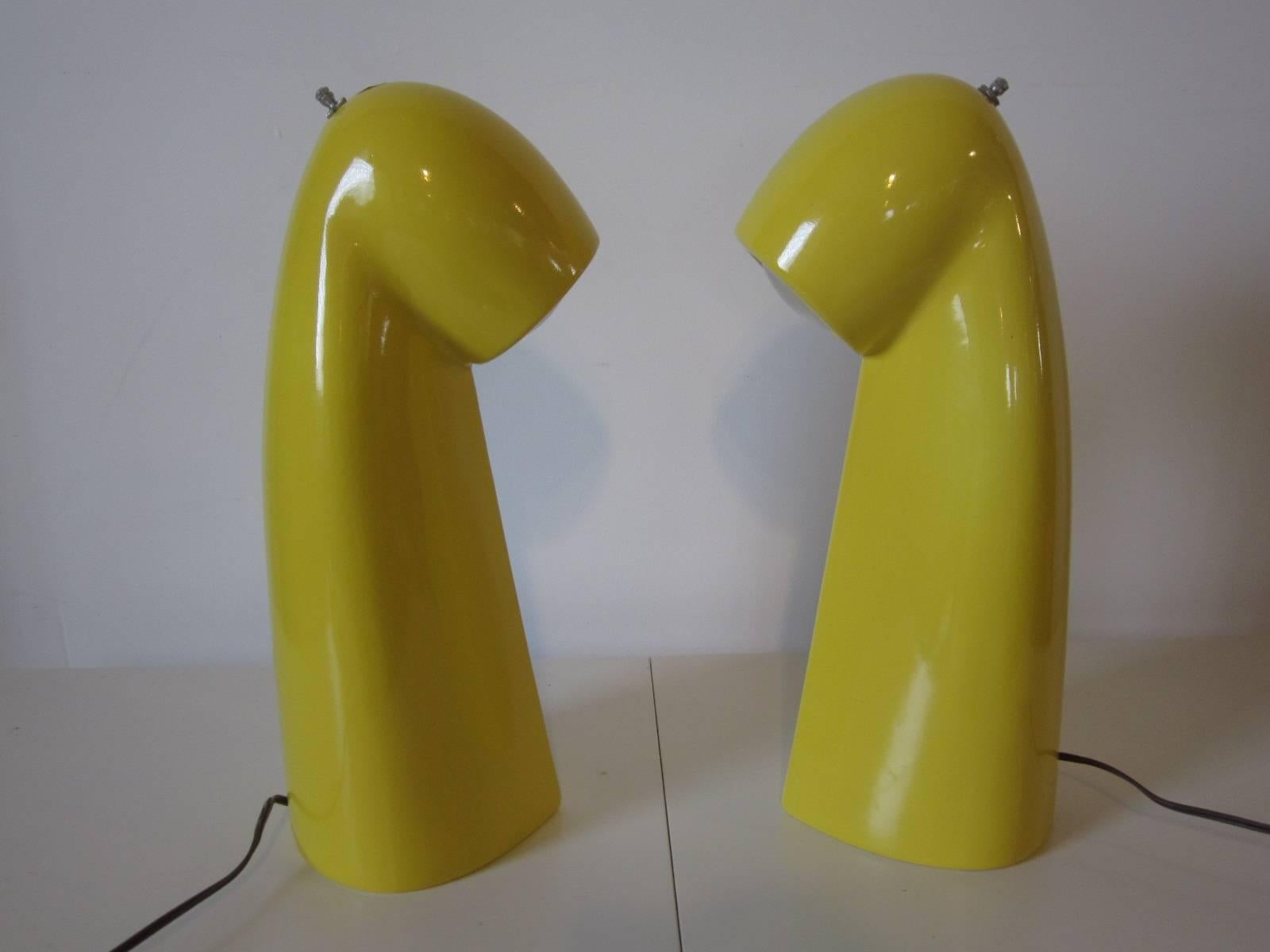 20th Century 1960s Space age Periscope Ceramic Pottery Table Desk Lamps