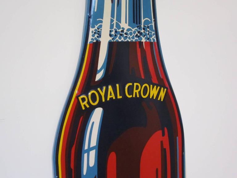 Vintage Metal Royal Crown Cola Bottle Sign at 1stDibs