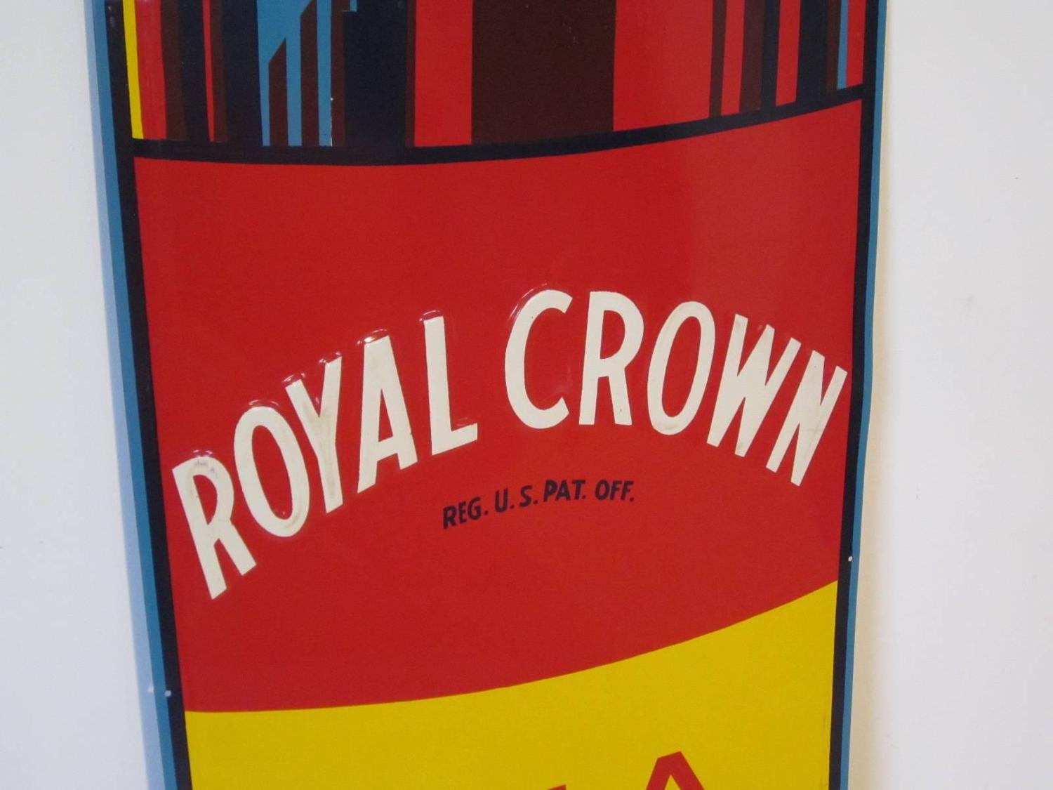 Vintage Metal Royal Crown Cola Bottle Sign at 1stdibs