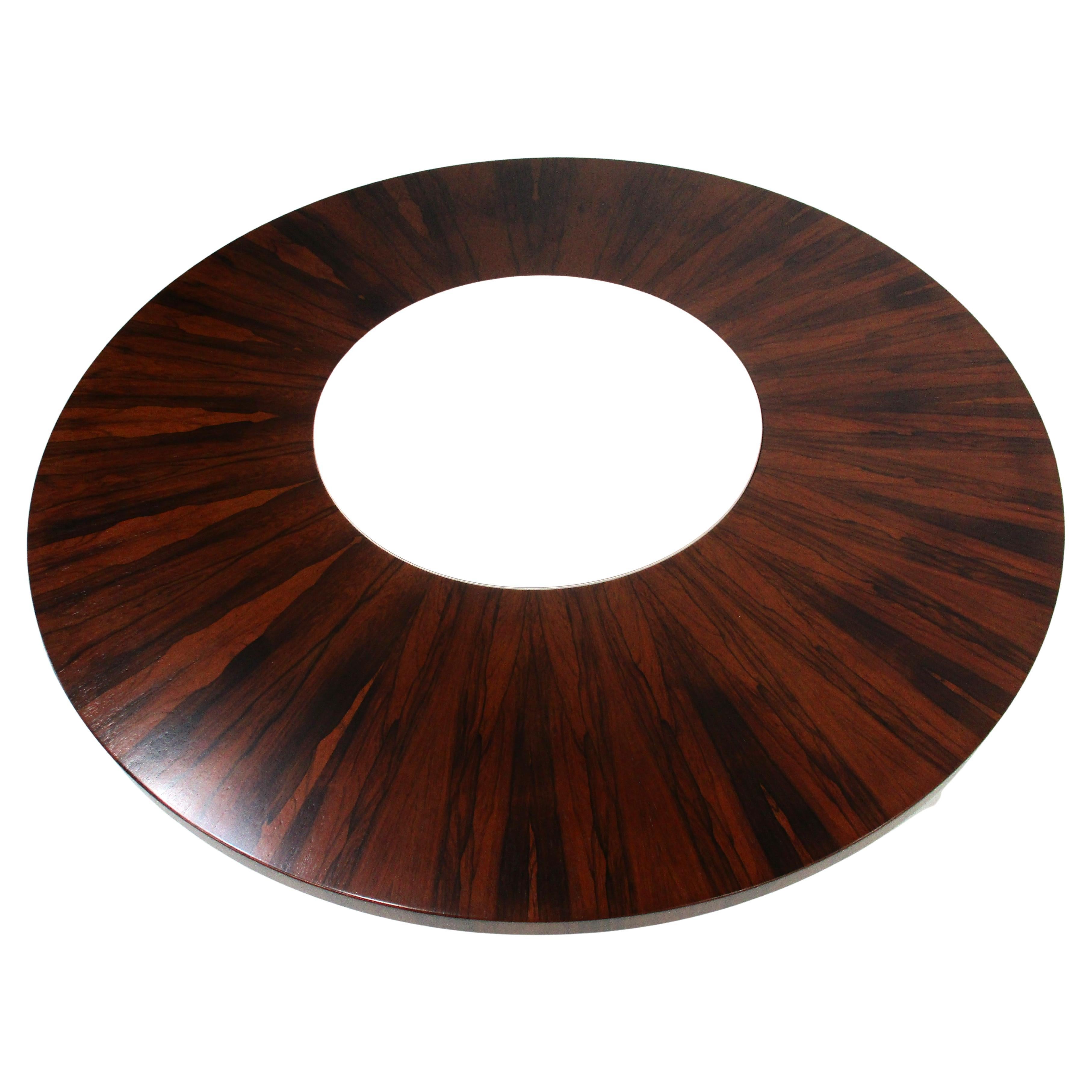 Rare Milo Baughman Rosewood Revolving Coffee Table for Thayer Coggin
