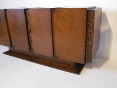 Walnut Credenza or Sever in the Manner of Adrian Pearsall