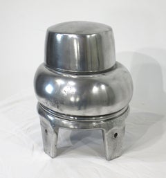 Polished Aluminum Vintage Hat Form Sculpture in the style of Empire (B)