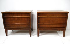 Mid Century Walnut Nightstands in the style of Altavista Lane