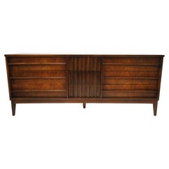 Mid Century Walnut 9 Drawer Dresser in the style of Altavista Lane