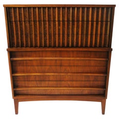 Walnut Highboy Dresser in the style of Altavista Lane