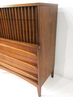 Walnut Highboy Dresser in the style of Altavista Lane