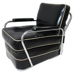 Art Deco Streamline Lounge Chair in the style of Gilbert Rohde and Kim Weber