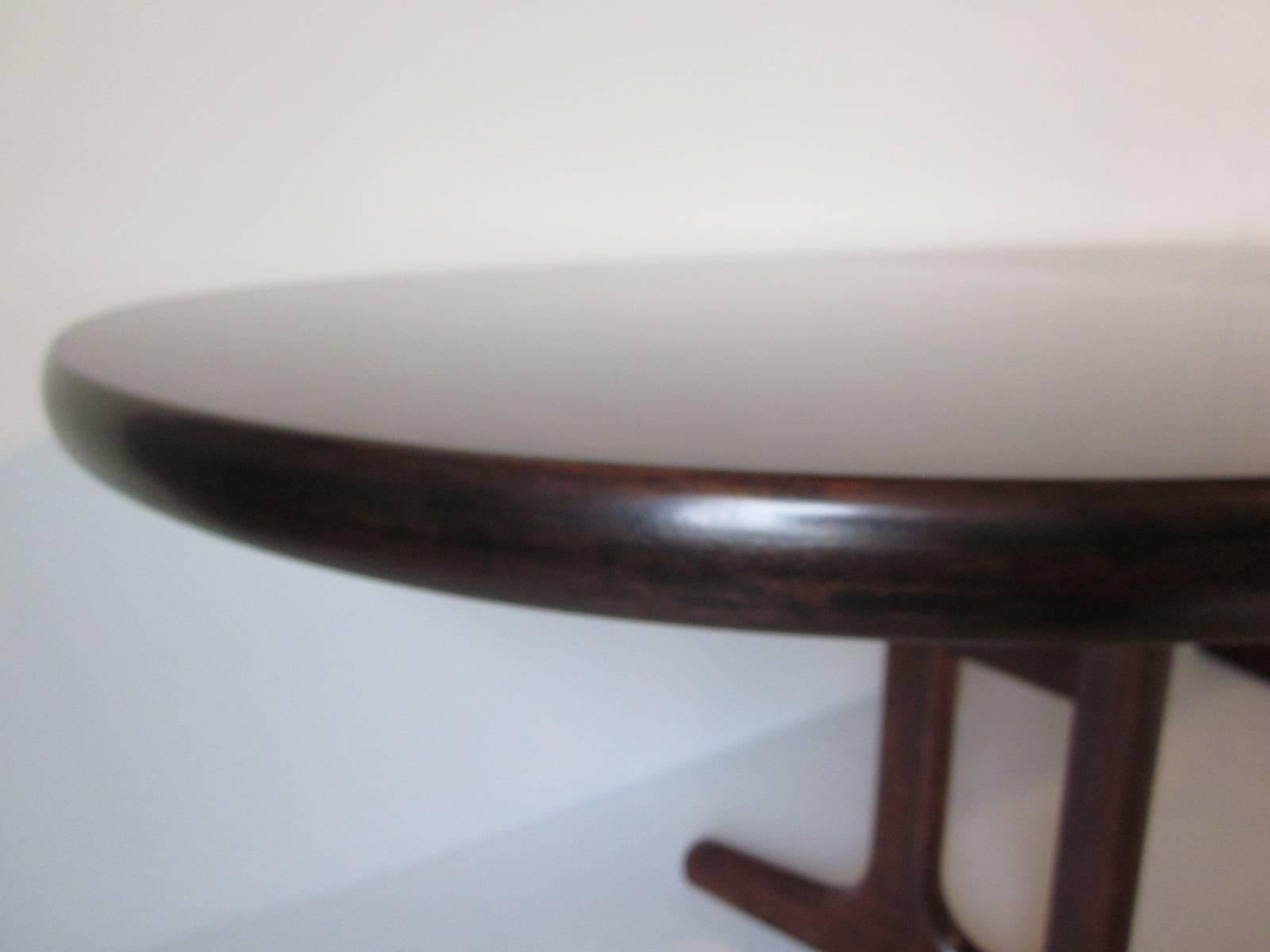 20th Century Danish Rosewood Pop Up Leaf Dining Table