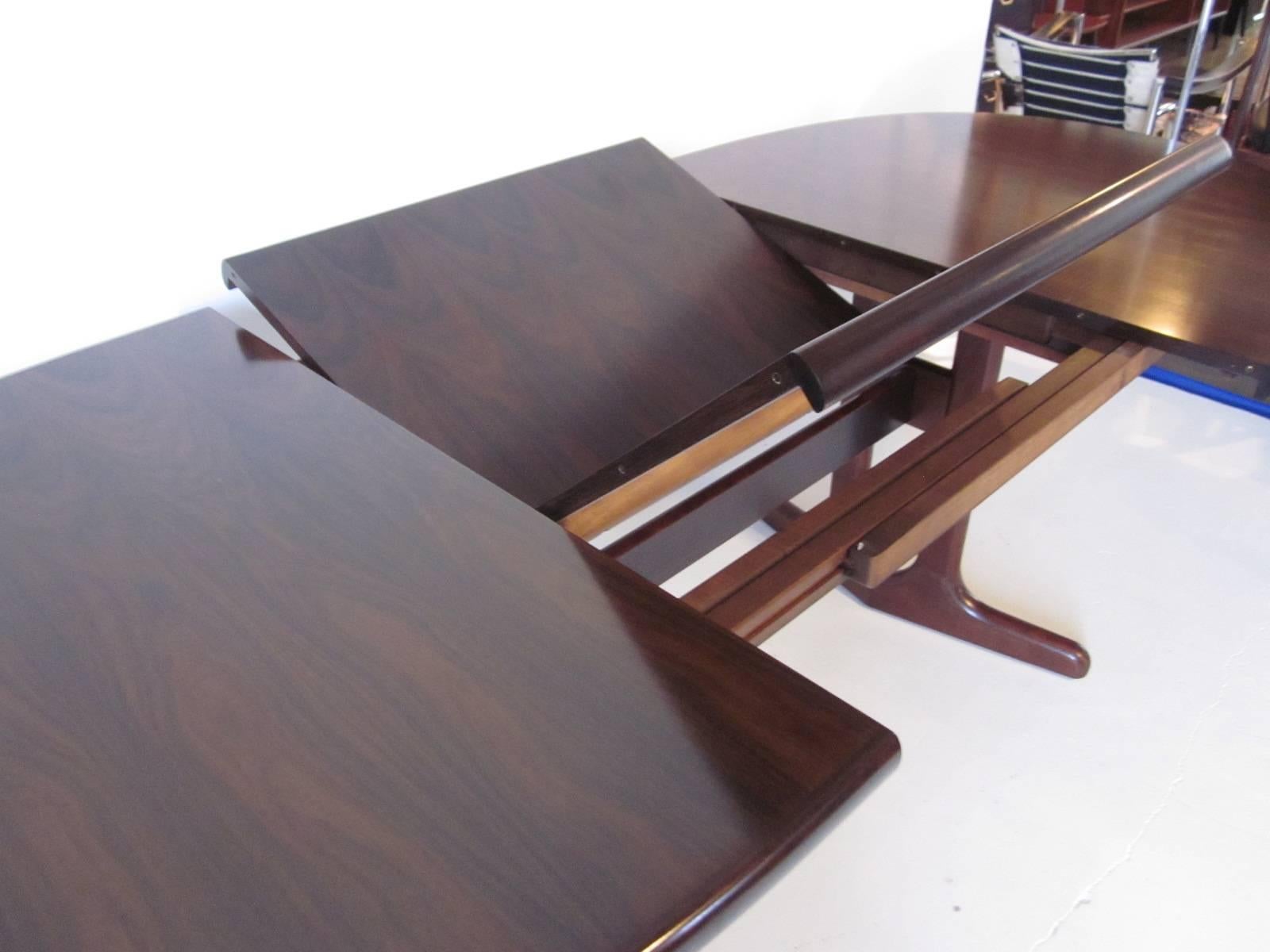 Danish Rosewood Pop Up Leaf Dining Table 2