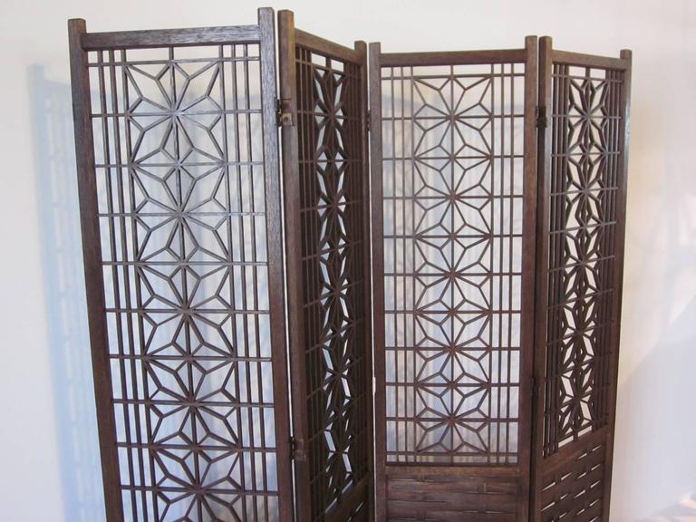 Teak Wood Room Divider For Sale at 1stdibs