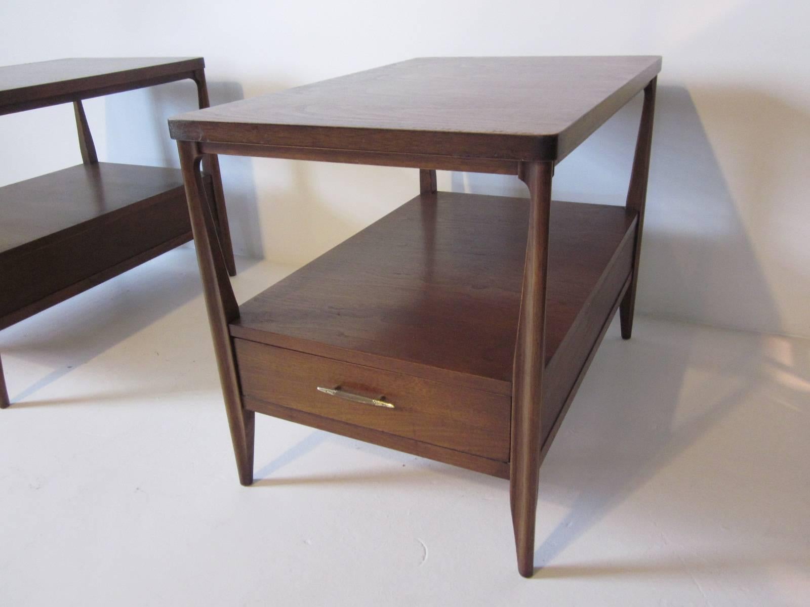 Mid Century Mahogany Nightstands or End Tables In Good Condition In Cincinnati, OH