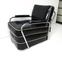 Streamline Art Deco Lounge Chair in the style of Gilbert Rohde and Kim Weber