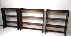 Mid Century 3 Piece Walnut Bookcase