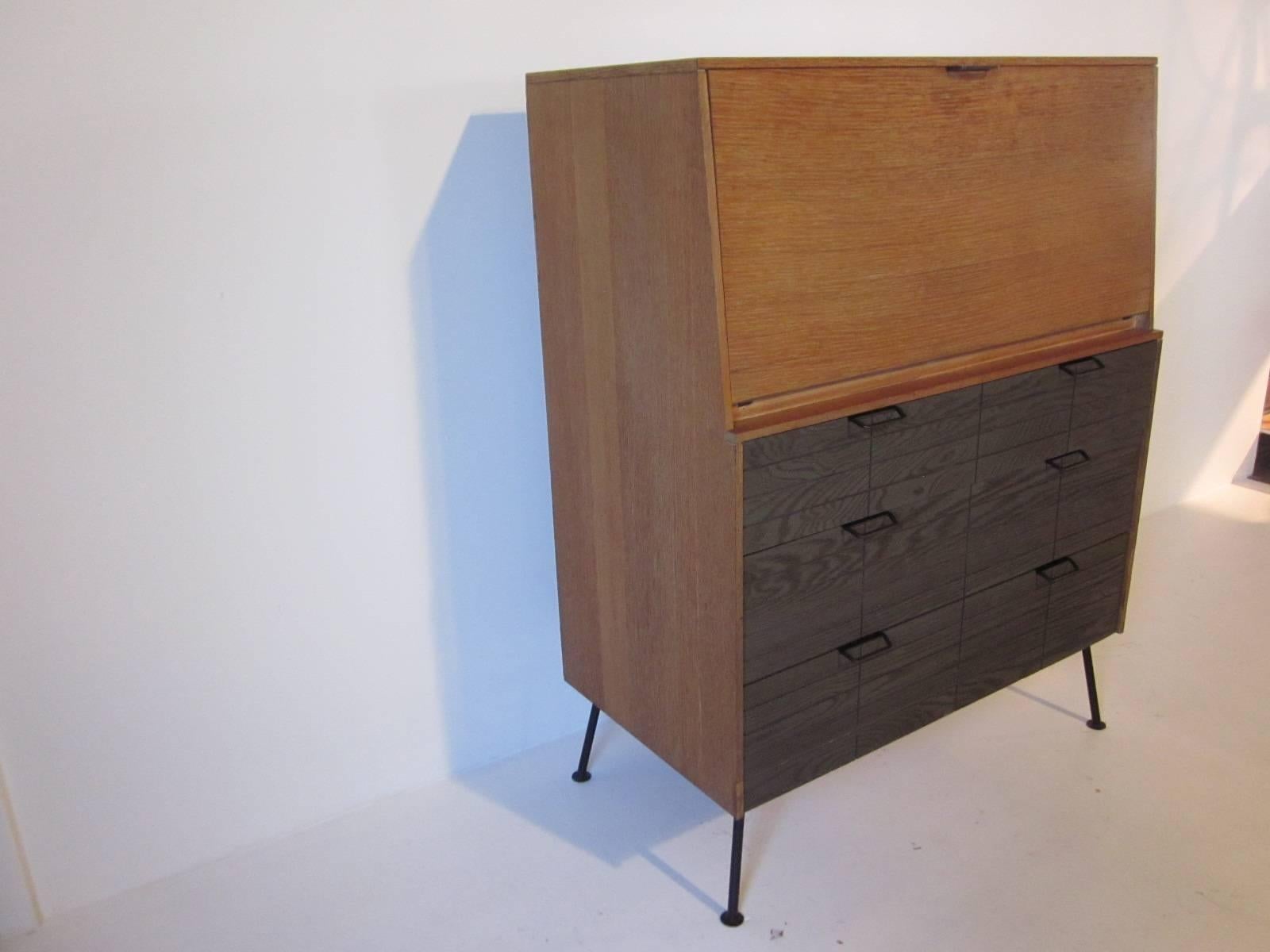 Mid-Century Modern Raymond Loewy Desk and Chest for Mengel