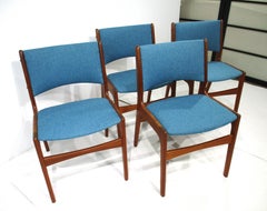 Erik Buch Teak Dining Chairs Model 89 by OD Mobler Denmark