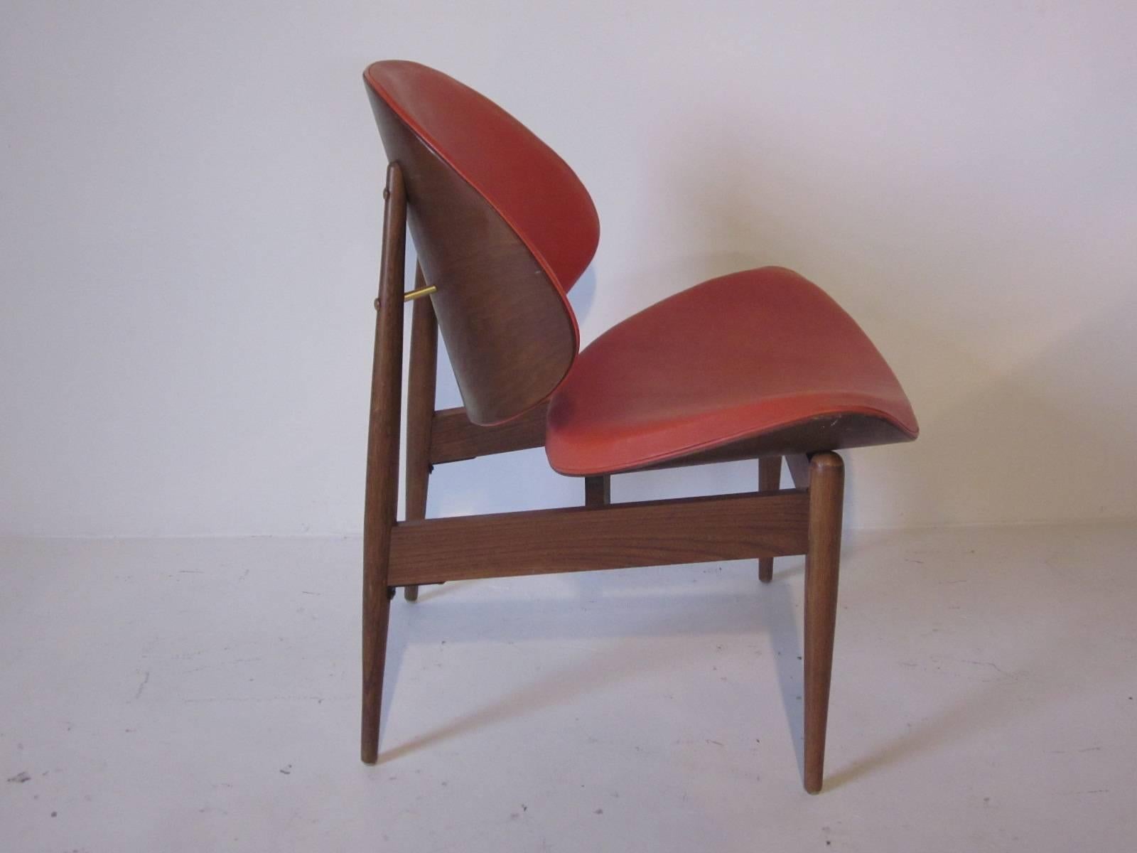 Mid-Century Modern Ib Kofod Larsen Styled Danish Lounge Chair 