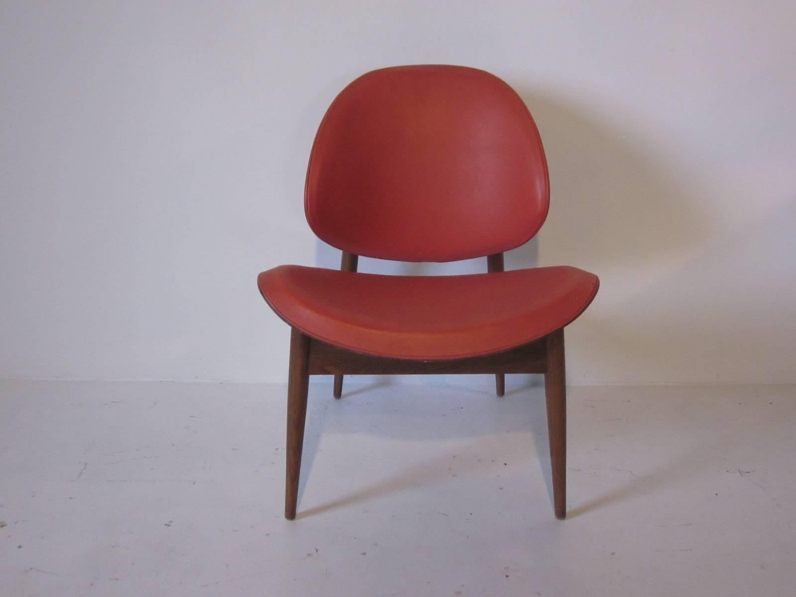 Unknown Ib Kofod Larsen Styled Danish Lounge Chair 