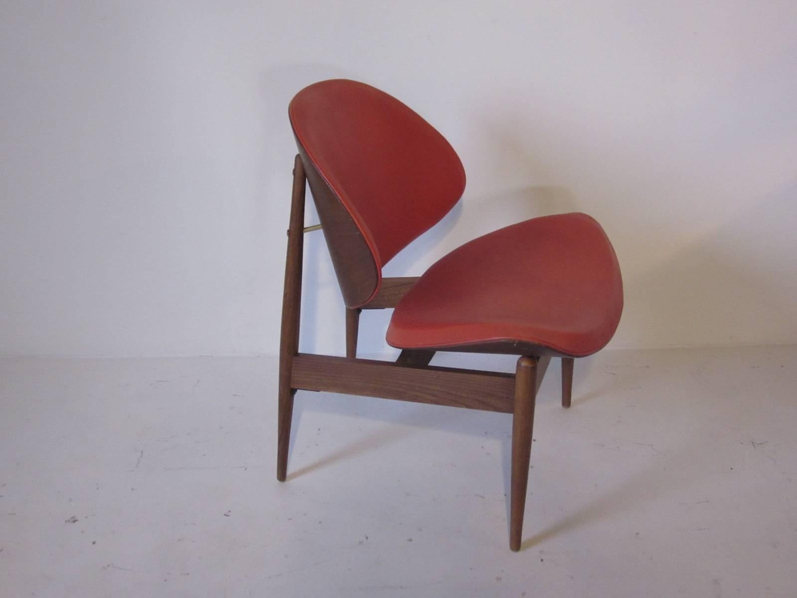 Ib Kofod Larsen Styled Danish Lounge Chair  1