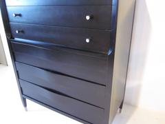 American of Martinsville Tall Ebony Dresser Chest
