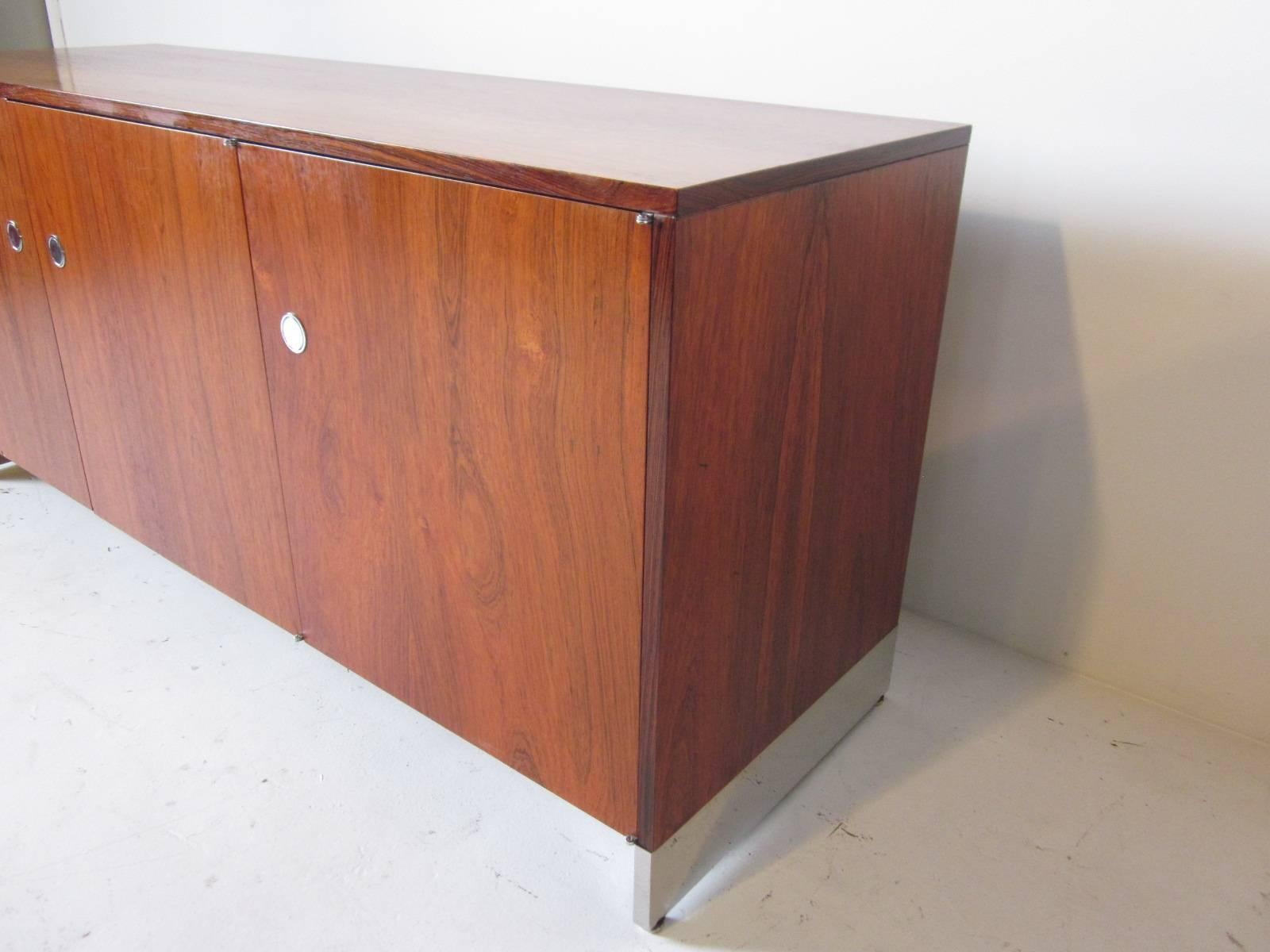 Mid-Century Modern Roger Spunger Styled Rosewood Mid-Century Credenza