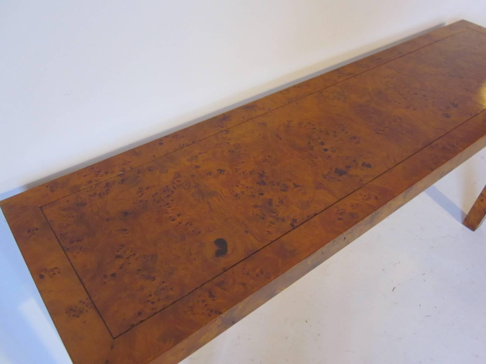burl wood sofa table