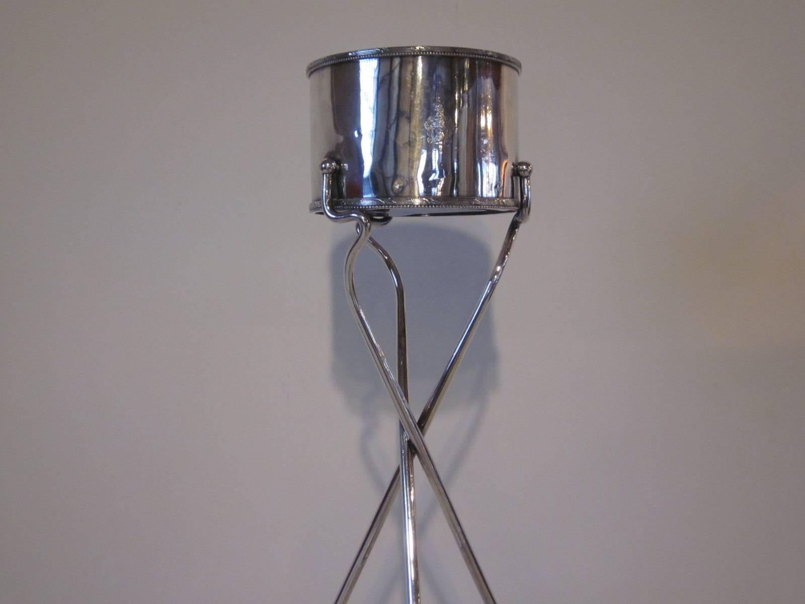 Mid-Century Modern Hotel Straton Art Deco Styled Standing Ice Bucket