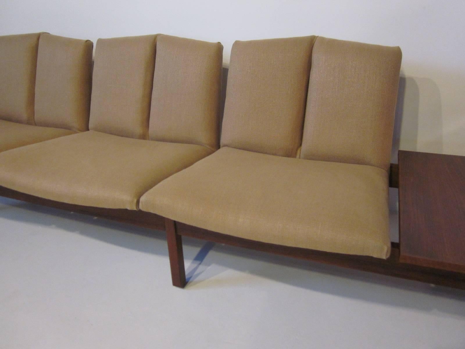 Mid-Century Modern Hans Olsen Styled Danish Tandem Modular Bench Seating Set