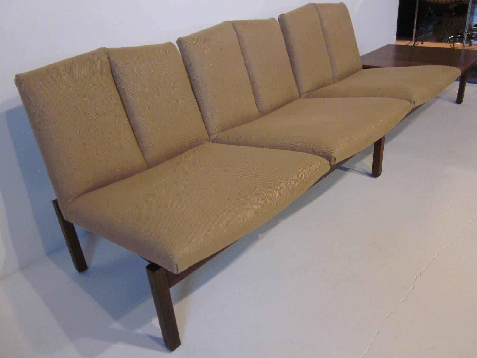 Hans Olsen Styled Danish Tandem Modular Bench Seating Set 1