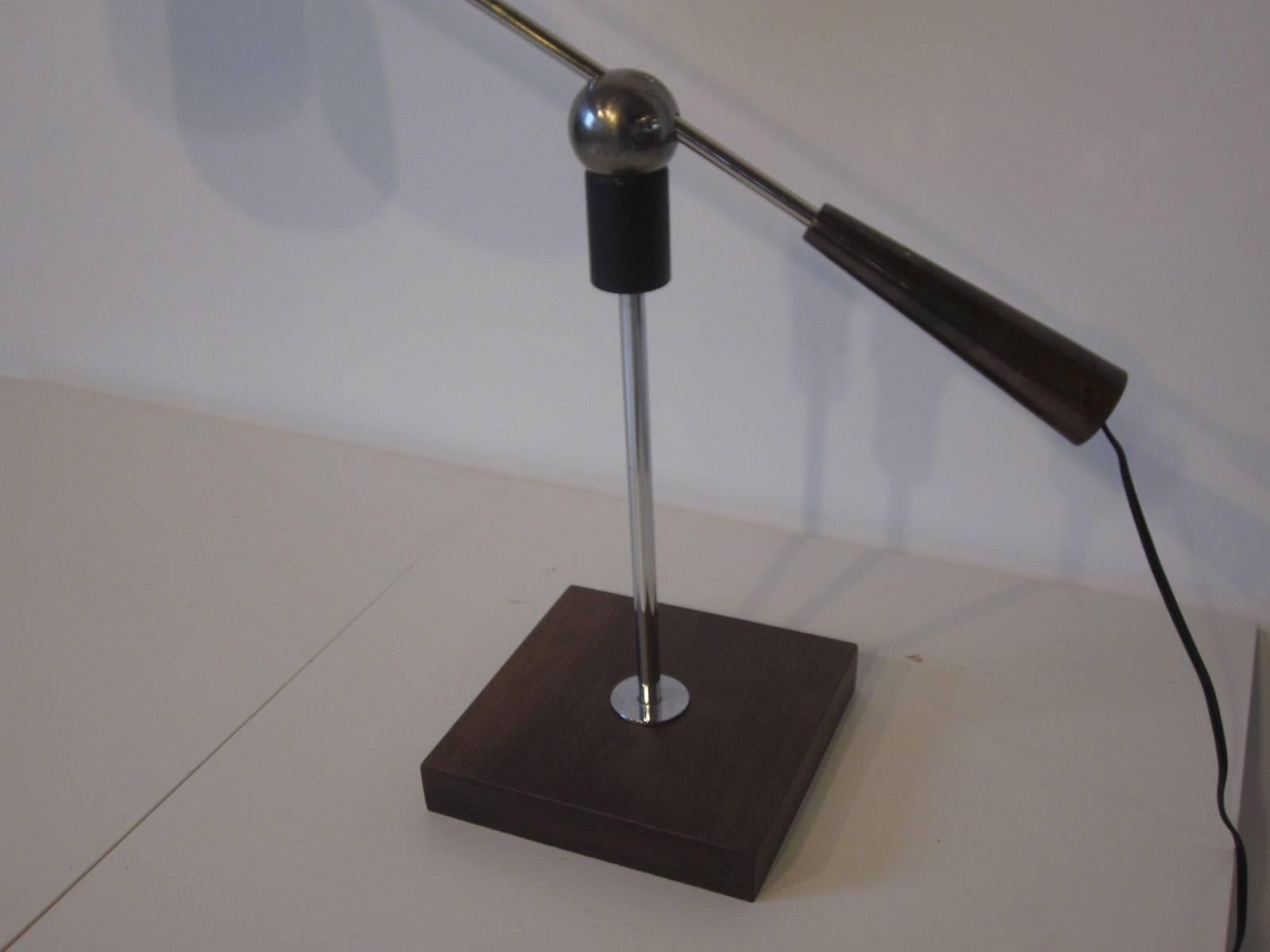 American Heifetz Adjustable Desk or Table Lamp by Gilbert Waltrous