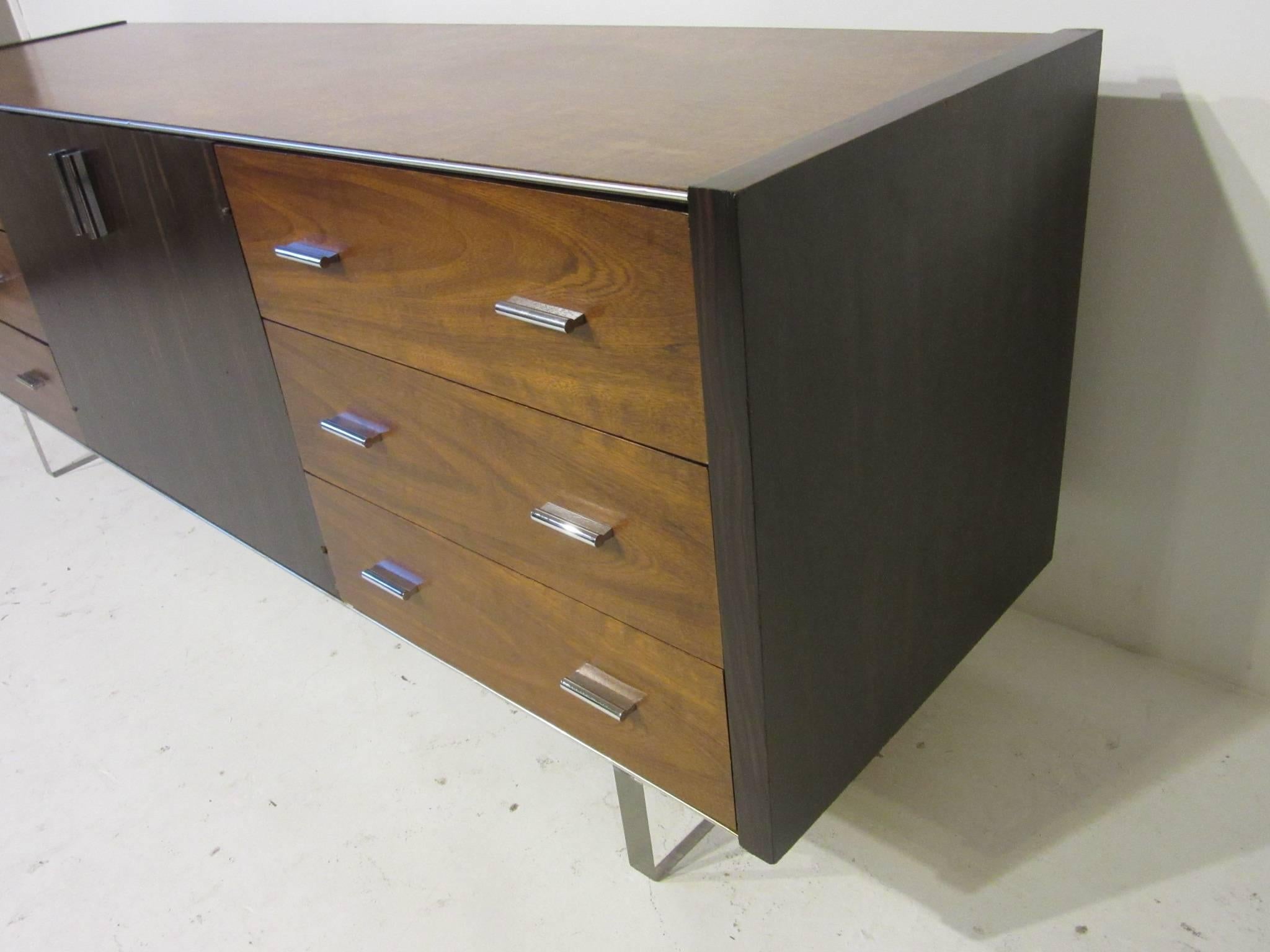 Modern Rosewood and Lucite Dresser Chest
