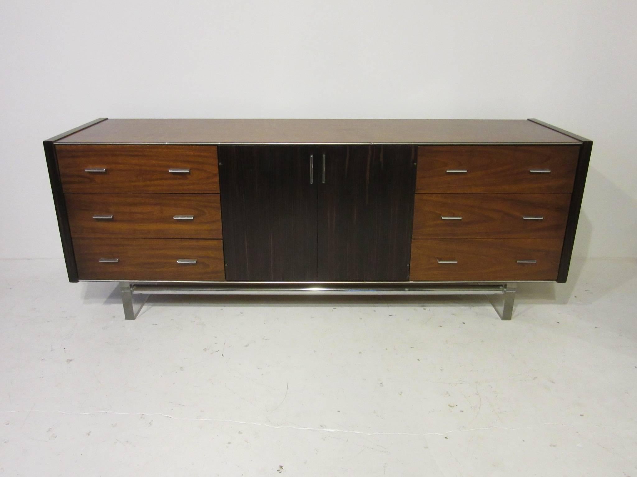 Rosewood and Lucite Dresser Chest 3