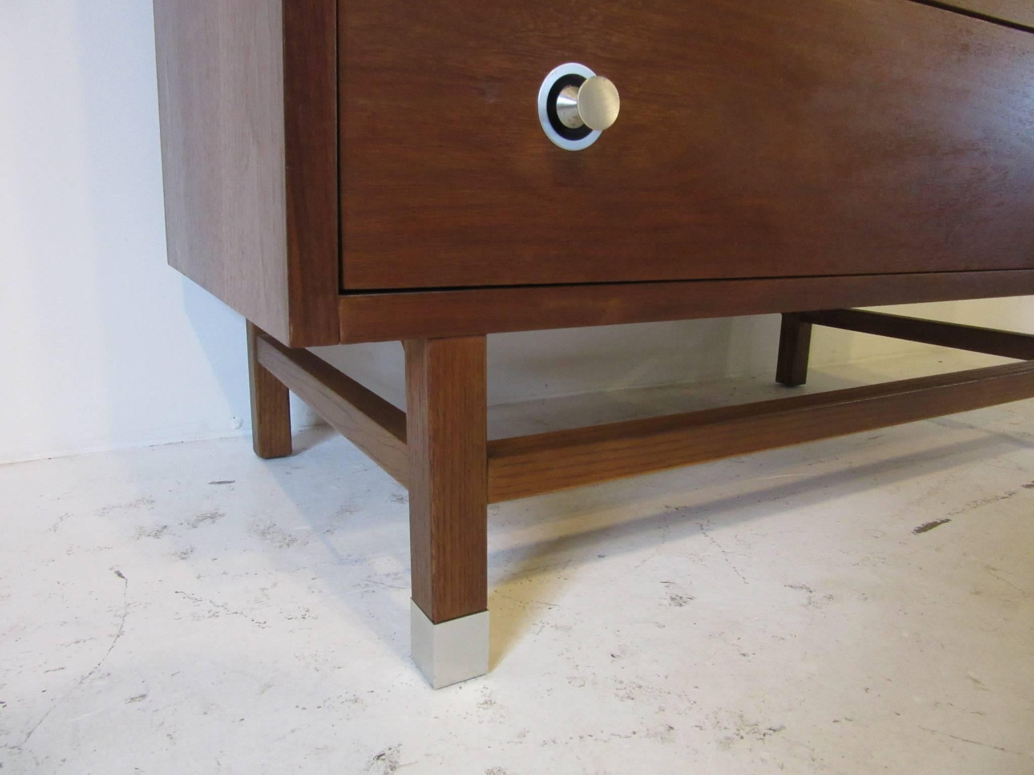American Walnut and Rosewood Mid-Century Dresser Chest by Stanley Furniture
