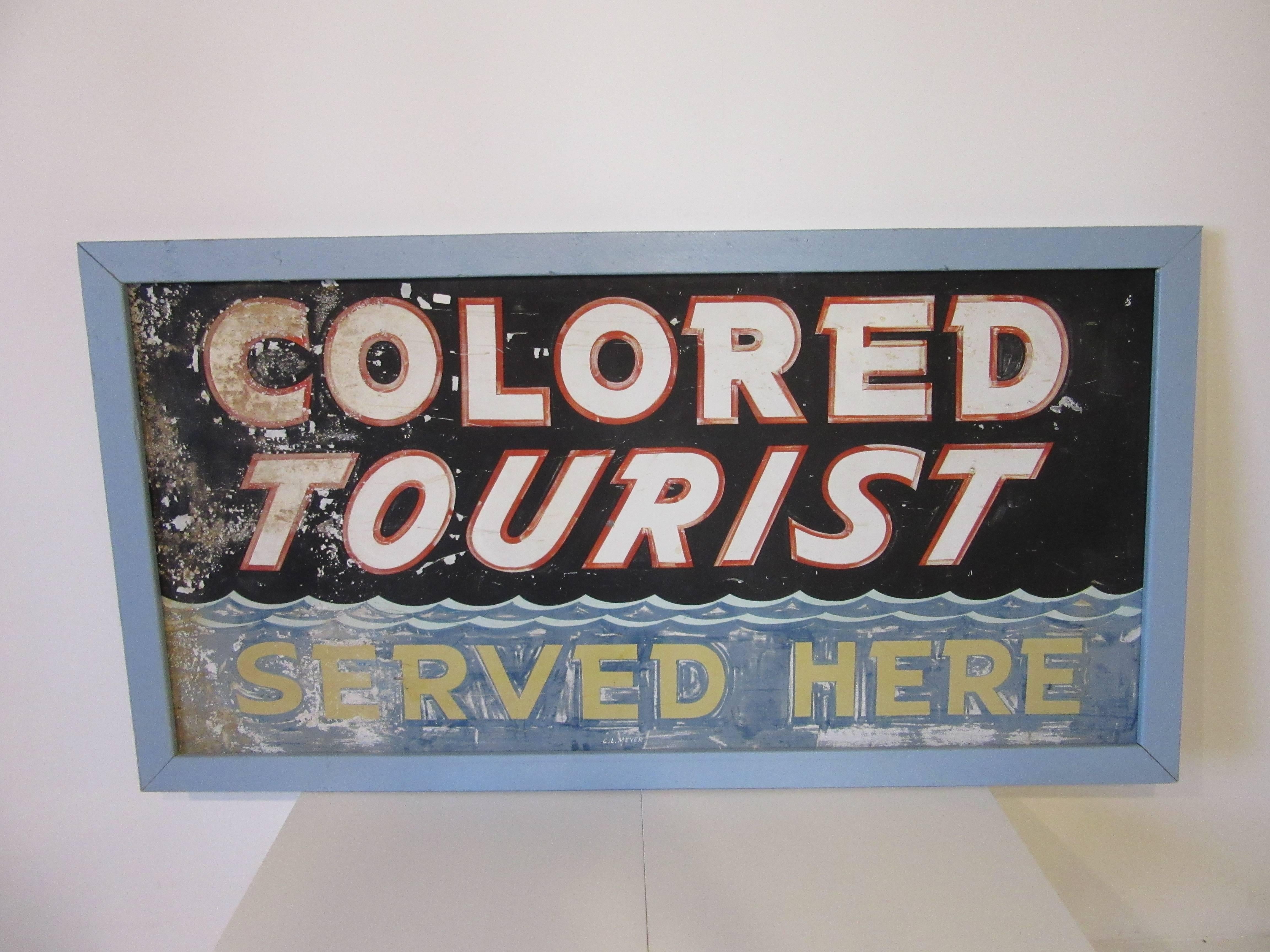 Rare and Historical Colored Tourist Highway Sign 1
