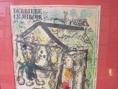 Marc Chagall Derriere Le Miroir Lithograph "The Artist at the Village", 1969