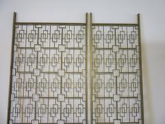 Architectural Brass Toned Decorative Room Divider or Screen