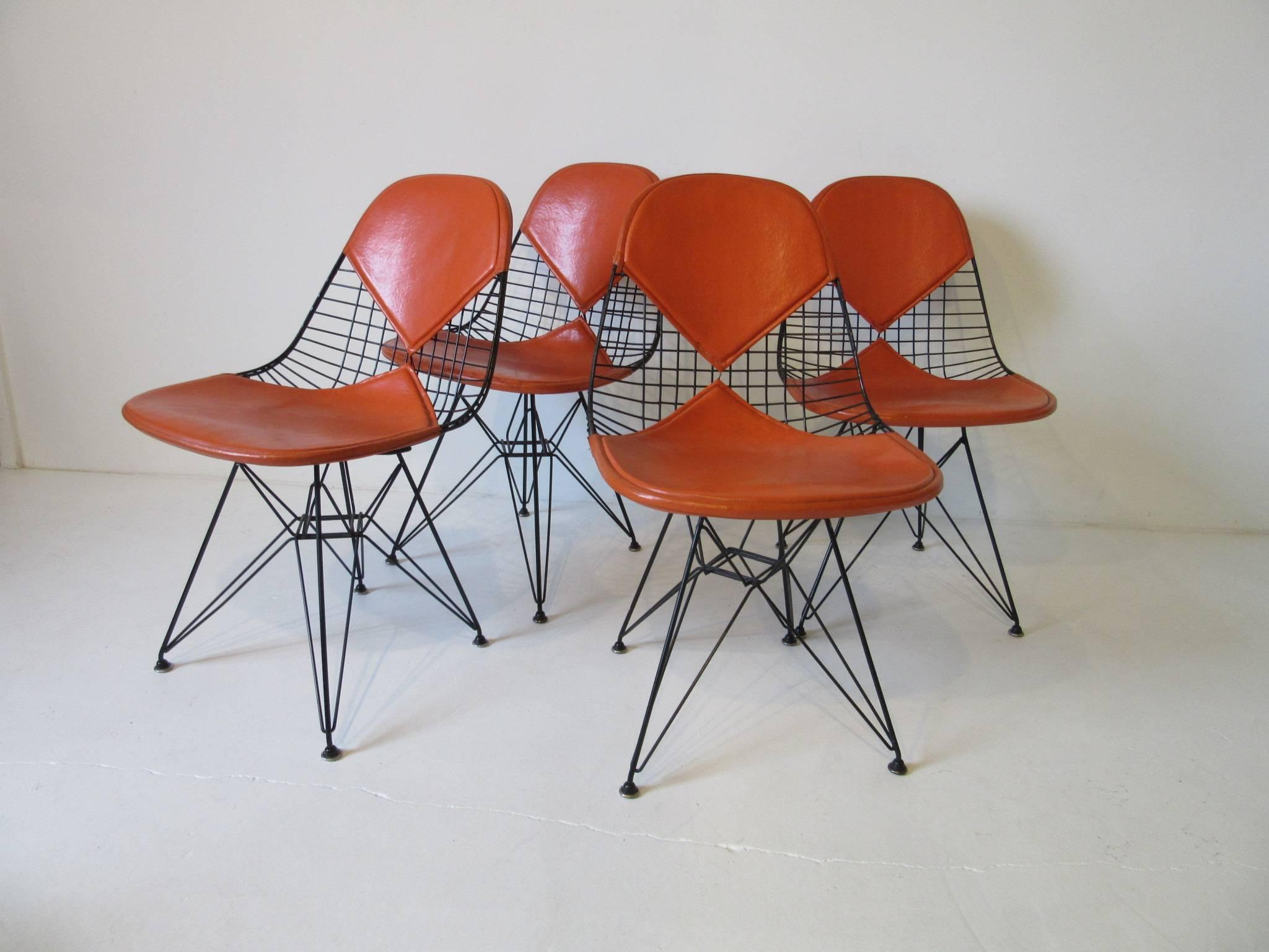 20th Century Eames Herman Miller Bikini Eiffel Tower Dining Chairs