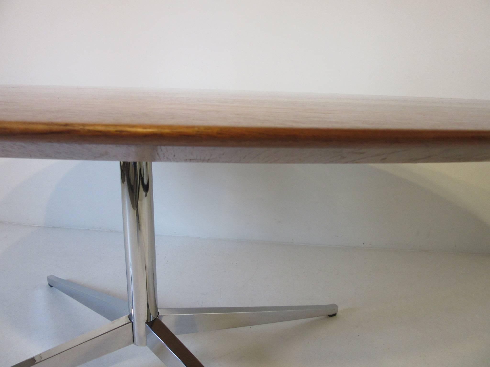 American Florence Knoll X Based Walnut Oval Dining or Conference Table