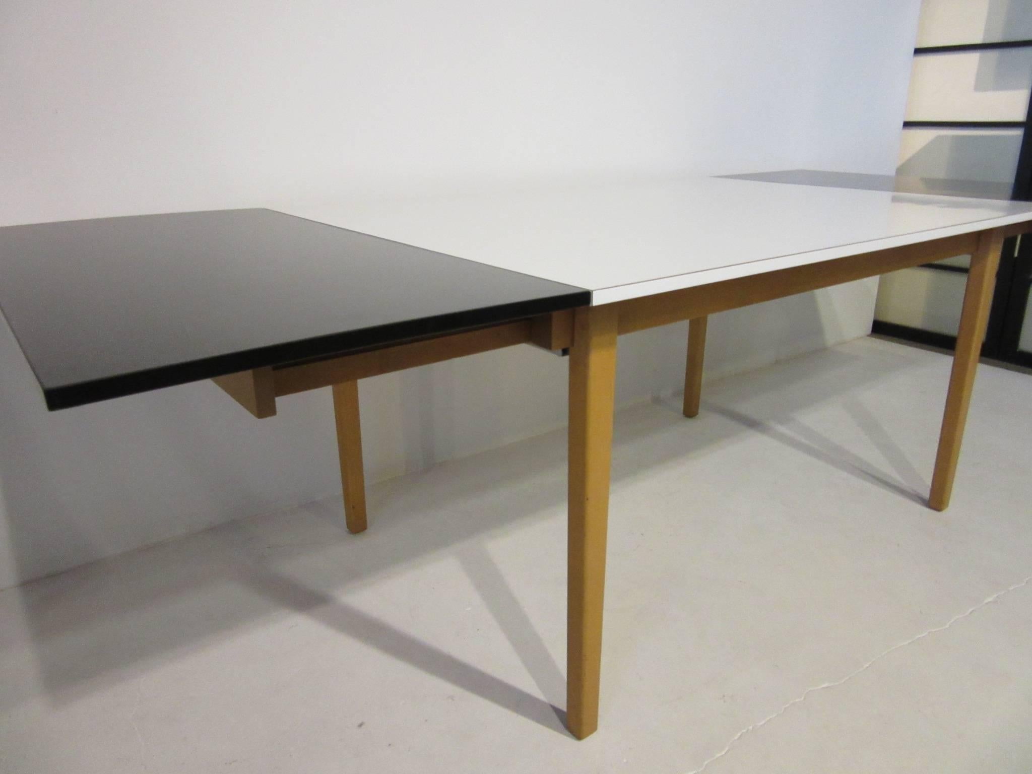 Mid-Century Modern Knoll & Drake Rare Extension Dining Table by Ladislav Rado