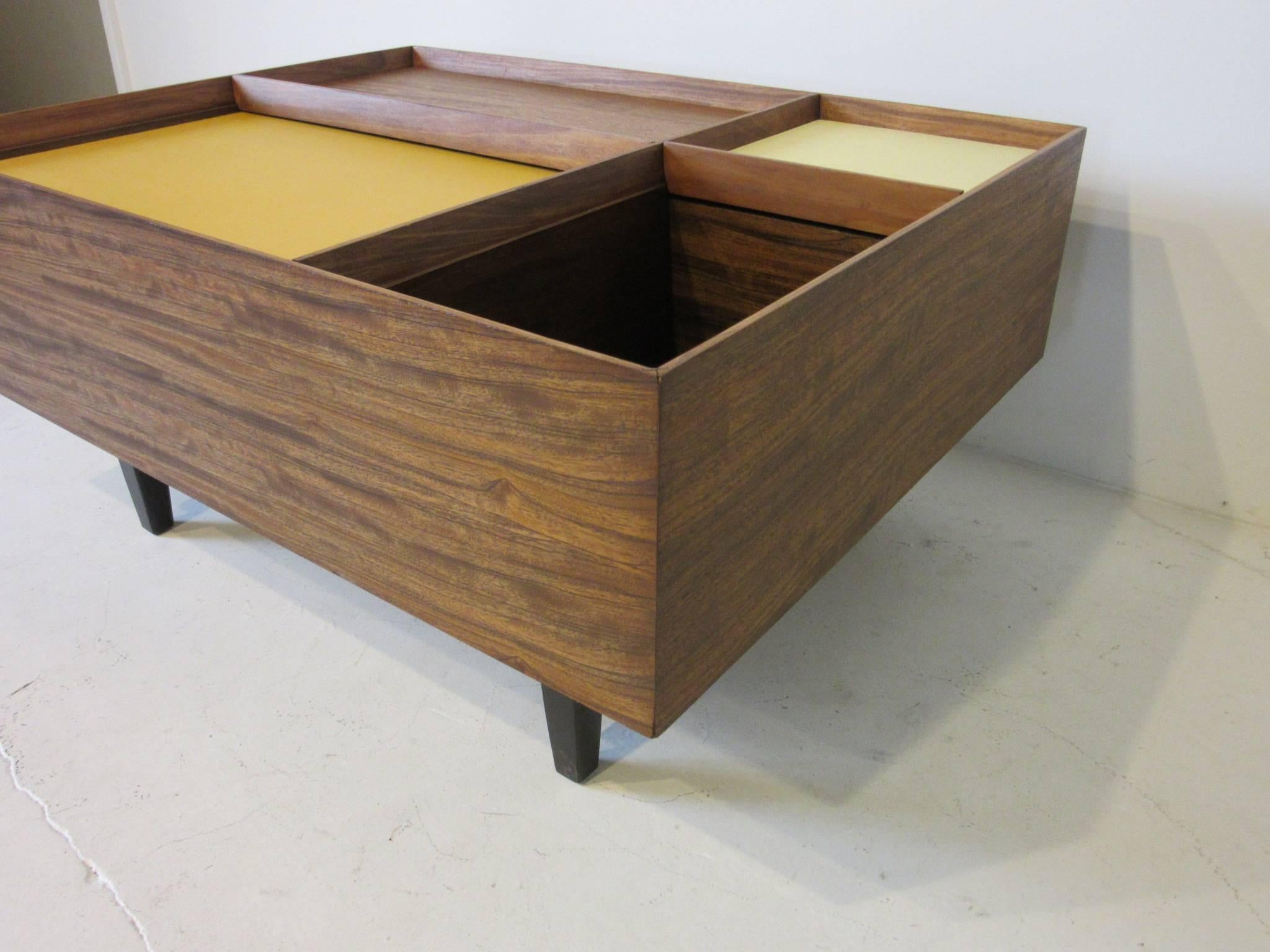 American Early Milo Baughman Coffee Table in Exotic Mindoro Wood for Drexel