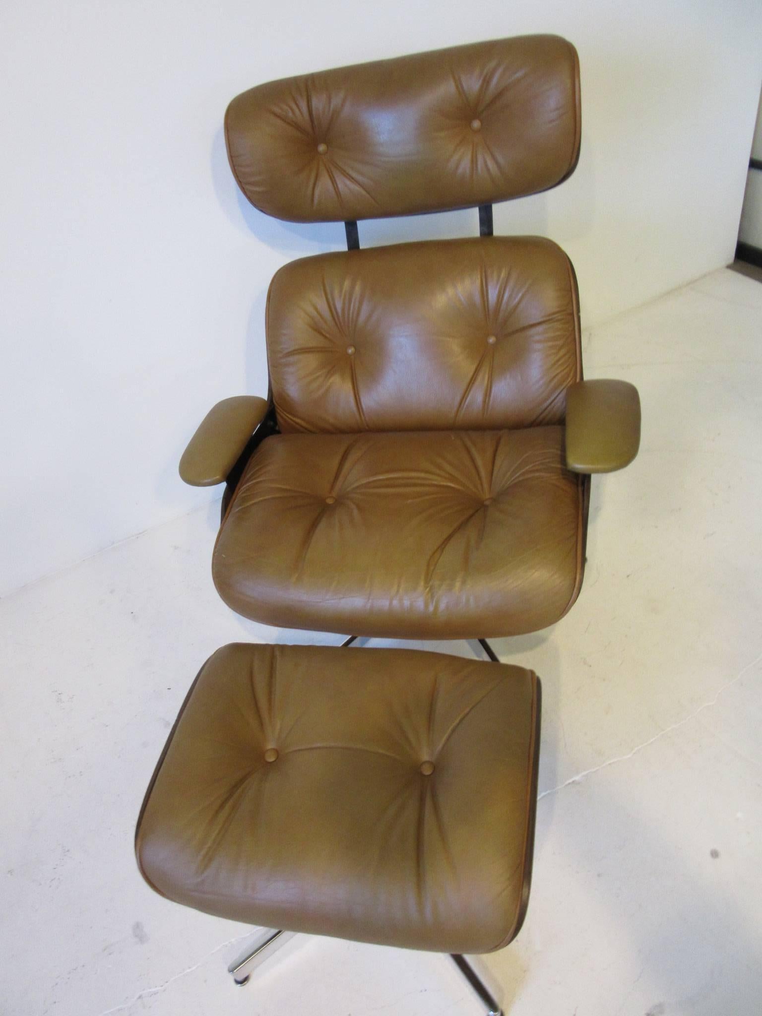 Plycraft George Mulhauser Designed Lounge Chair and Ottoman  1